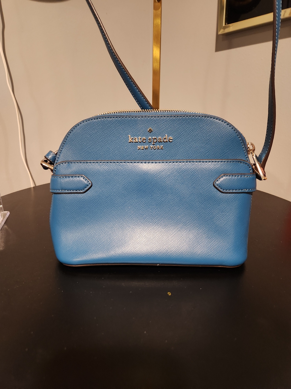 Kate Spade New York Blue Saffiano Crossbody Bag